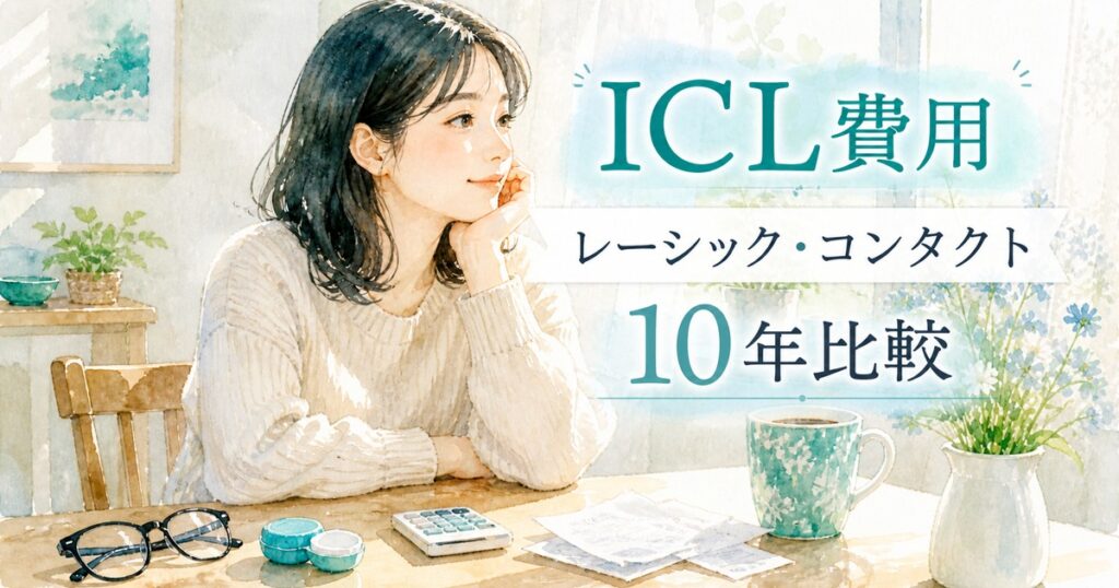 ICL費用 レーシック・コンタクト10年比較｜看護師ママの実費リポート