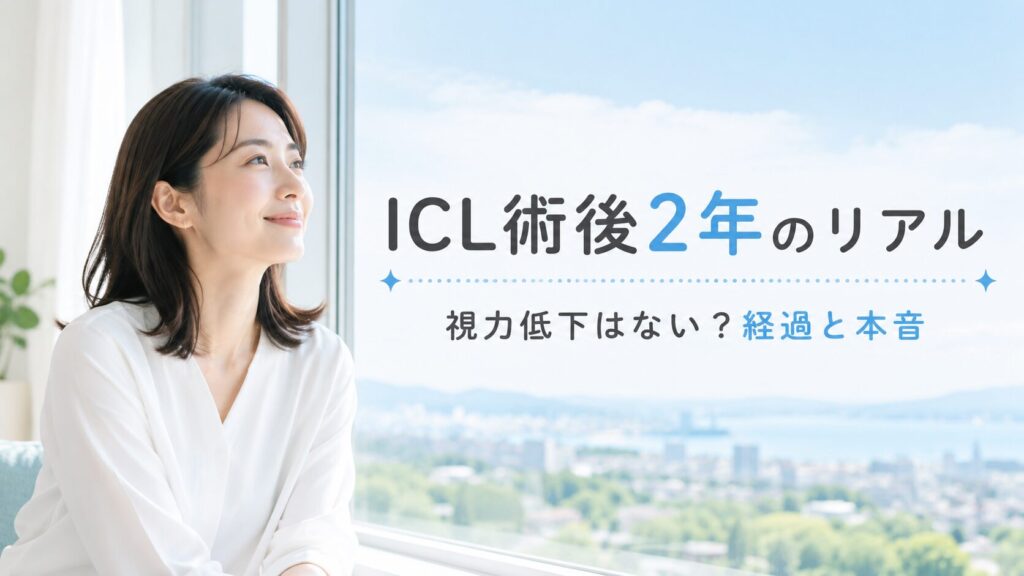 ICL術後2年のリアル 視力低下はない？経過と本音